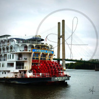 American Queen Paddle Wheel and Bridge