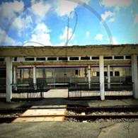 Amtrak Car Burlington Station 5x7