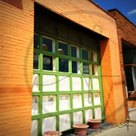 Orange Building Green Windows