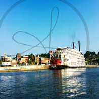 American Queen Docked in River