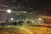 Sears Tower through Night Sprinklers  8x10