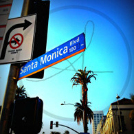 Santa Monica Blvd Sign