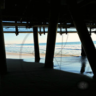 View of Pacific from Under Pier