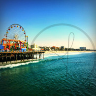 Santa Moncia Beach Shore and Pacific Park