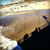 Pier Shadows on Shoreline