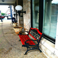 The Burlington Red Bench