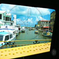 Belize City Harbor Bridge View from Van