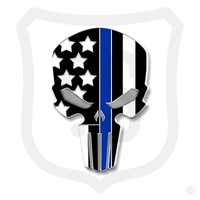Flag Skull Support - Police