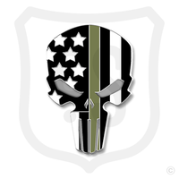 Flag Skull Support - Military