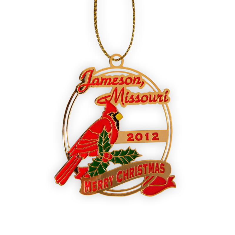 Etched Brass Ornament (Soft Enamel Color) Custom Made