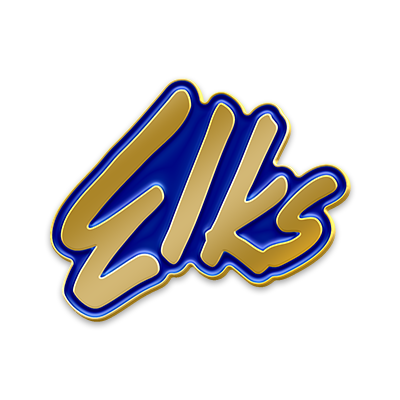 Elks Script Logo in Blue