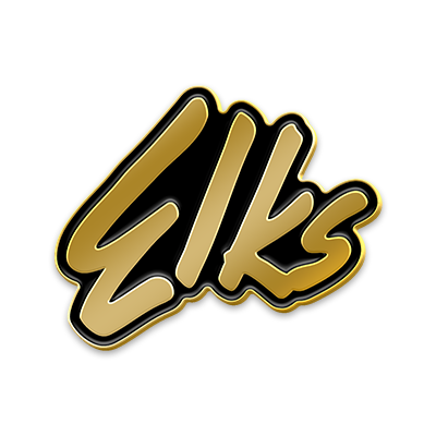 Elks Script Logo in Black 