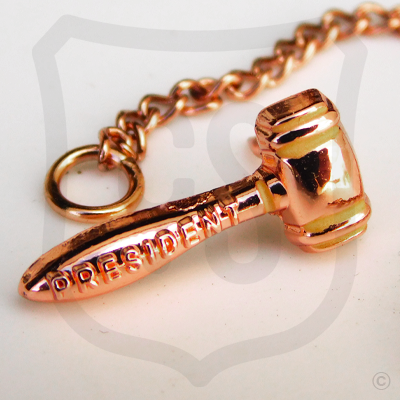 3D Gavel "President" with Chain