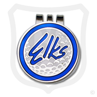Elks Script (Blue) Golf Ball Marker & Hat Clip