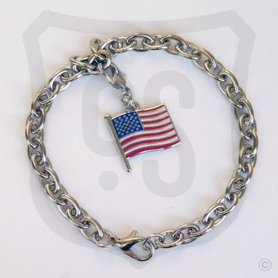 Charm Bracelet w/ American Flag Charm
