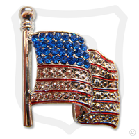 American Flag With Czech Crystals