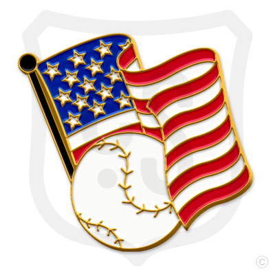 American Flag & Baseball - C. Sanders Emblems, L.P.