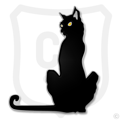 Purrfect Pin (Black Cat) - Yellow Eyes