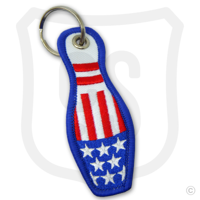 Embroidered USA Flag Bowling Pin