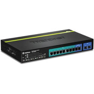 "10-port Gigabit Web Smart PoE+ Switch /w 2 Shared Mini-GBIC slots (8 PoE+, 2 SFP)" (trendnet_TPE-1020WS)