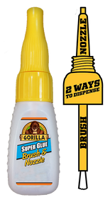 Gorilla Brand Super Glue With Brush And Nozzle
