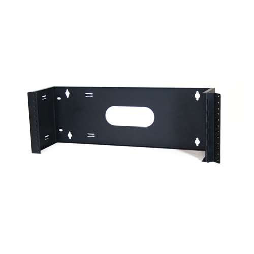 19" WALL MOUNT BRACKET 4 RMS 6" DEPTH HINGED.  BLACK