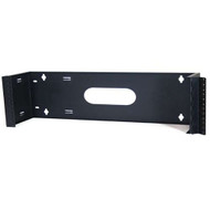 19" WALL MOUNT BRACKET 4 RMS 12" DEPTH HINGED.  BLACK