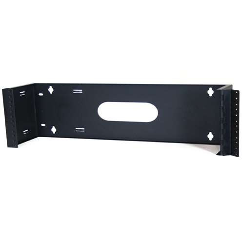 19" WALL MOUNT BRACKET 4 RMS 12" DEPTH HINGED.  BLACK