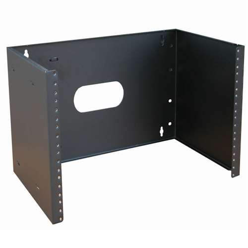 19" WALL MOUNT BRACKET 7 RMS 12" DEPTH NON-HINGED.  BLACK
