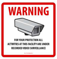 Generic CCTV Decal -10 Pack (azco_AZD-CCTV)