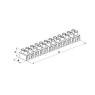Philmore 13-1210 12 Position Euro Style Nylon Barrier Strip - 30 Amp (lkg_13-1210)