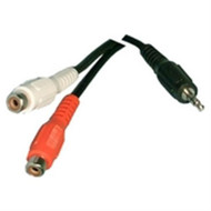Philmore 44-282 Y Adapter 3.5mm St Male To Two RCA Female  Gold P  6ft (lkg_44-282)