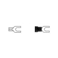 Philmore 65-2526C Insulated Spade Terminal 22-16 AWG #10 Red 100pk (lkg_65-2526C)