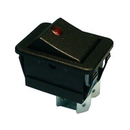 Philmore 30-866 Lighted Rocker Switch  DPST 20A @125V Black w/Red Neon (lkg_30-866)