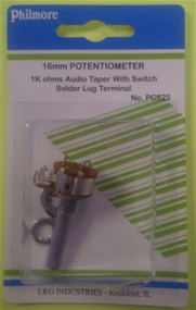 Philmore PC825 Miniature Potentiometer 1K Audio W/Switch 16mm lkg_PC825