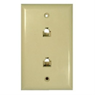 DUAL PHONE WALL PLATE-IVORY lkg_TWP62