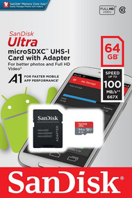 SanDisk Ultra 64GB MicroSD Card with SD Adapter