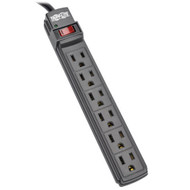 6 Outlet Power Strip 15 Foot Cord, Black