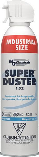 This general purpose duster is used for removing dust; lint and foreign particles in electronics and other equipments.  This product is not designed for use near ignition sources.  For cleaning in such circumstances; use MG Chemicals' special application