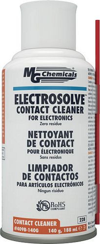 Contains isohexanes. Use when a zero residue contact cleaner is required. An effective and powerful cleaner that quickly penetrates and dissolves most soil types. For use on most electronic parts and equipment including connectors; contacts; LED's; PCB's;