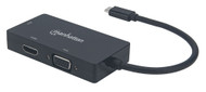USB-C Male to DVI-I, HDMI or VGA Females