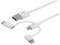 USB-A to Lightning, USB Micro-B and USB-C Connectors, 1 m (3.3 ft.), White