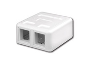 Dual Surface Mount Keystone Jack - White