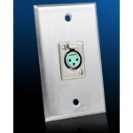 XLR Connector Wall Mount 3 Terminal 1 Port