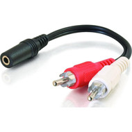 3.5MM FEMALE TO 2 RCA MALES