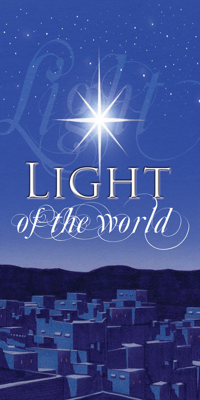 Church Banner featuring Light Of The World Christmas Theme