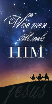 Church Banner featuring Three Wise Men with Christmas Theme