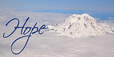 Church Banner featuring Mr. Rainier Aerial with Hope Theme