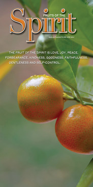 Church Banner featuring Oranges on Tree with Fruits of the Spirit Theme