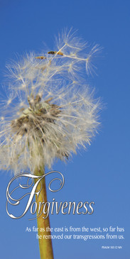 Church Banner featuring Blowing Dandelion with Forgiveness Theme